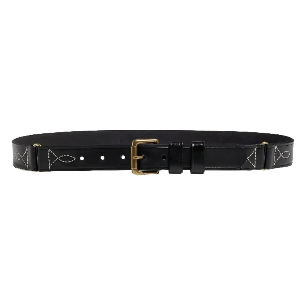 Banana Republic women’s Size XL Mesa embroidered leather belt black